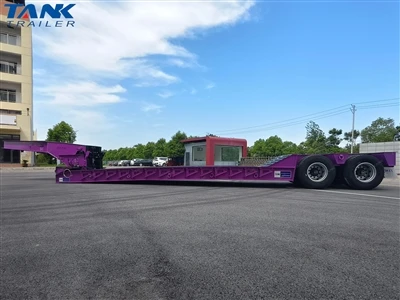 South America Customized Ob -}}} agretinable hydraulic gooseneck lowbed semi ...